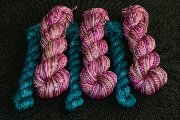 Hermione - self striping sock yarn with 20g mini skein