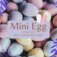 Dyed to Order (dispatching mid March) - Easter 🐣- Mini Egg - self striping sock yarn with 20g contrasting mini skein